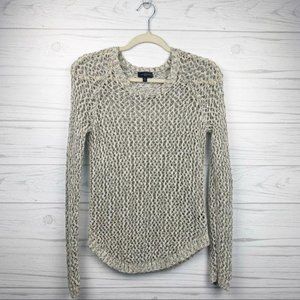 The Limited Tan Crochet Long Sleeve Top XS